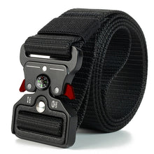 Load image into Gallery viewer, Genuine tactical belt quick release outdoor military belt soft real nylon sports accessories men and women black belt