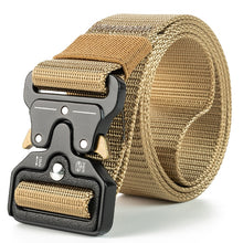 Load image into Gallery viewer, Genuine tactical belt quick release outdoor military belt soft real nylon sports accessories men and women black belt