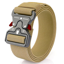 Load image into Gallery viewer, Genuine tactical belt quick release outdoor military belt soft real nylon sports accessories men and women black belt