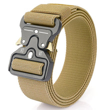 Load image into Gallery viewer, Genuine tactical belt quick release outdoor military belt soft real nylon sports accessories men and women black belt