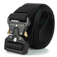 Load image into Gallery viewer, Genuine tactical belt quick release outdoor military belt soft real nylon sports accessories men and women black belt