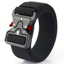 Load image into Gallery viewer, Genuine tactical belt quick release outdoor military belt soft real nylon sports accessories men and women black belt