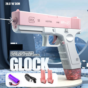 New Water Gun Electric Glock Pistol Shooting Toy Full Automatic Summer Beach Toy For Kids Children Boys Girls Adults