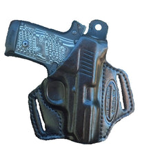 Load image into Gallery viewer, MTR Custom Leather Slimline Deluxe Full-Size Pancake Belt Slide Thumb Break OWB Holster Level 2