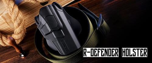 OUTSIDE THE WAISTBAND HOLSTER-R-DEFENDER-PADDLE HOLSTERS-LEVEL 2 PUSH BOTTON