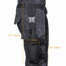 Load image into Gallery viewer, Tactical Drop Leg Holster Adjustable Gun Holster Thigh Pistol Holster with Magazine Pouches for Left/Right Handed Magazine Pouch