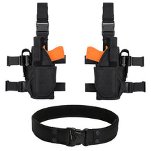 Load image into Gallery viewer, Tactical Drop Leg Holster Adjustable Gun Holster Thigh Pistol Holster with Magazine Pouches for Left/Right Handed Magazine Pouch