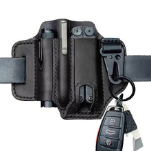 Load image into Gallery viewer, Tactical Multi Tool Belt Leather Bag Portable Tool Storage Bag Holster Outdoor Camping Hunting Waist Leather Pocket