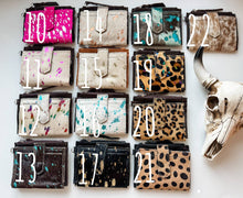 Load image into Gallery viewer, Dakota Wristlet Wallet - Western Cowhide Leather Credit Card: 11 - PINK SPECS
