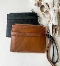 Load image into Gallery viewer, Dakota Wristlet Wallet - Western Cowhide Leather Credit Card: 11 - PINK SPECS