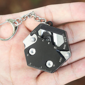 Keychain Screwdriver Multifunctional Hexagon Coin Outdoor EDC Tool Hexagon Folding Coin Knife Pocket Fold Mini coltello Gear Pee