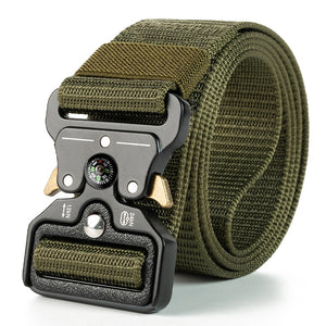 Genuine tactical belt quick release outdoor military belt soft real nylon sports accessories men and women black belt