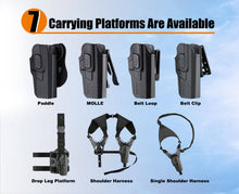 Load image into Gallery viewer, OUTSIDE THE WAISTBAND HOLSTER-R-DEFENDER-PADDLE HOLSTERS-LEVEL 2 PUSH BOTTON