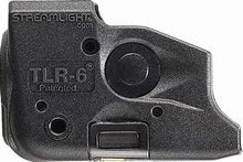 Load image into Gallery viewer, Streamlight 69290 TLR-6 Tactical Pistol Mount Flashlight 100 Lumen with Integrated Red Aiming Laser Designed Exclusively and Solely for Select Glock Railed Hand Guns, Black