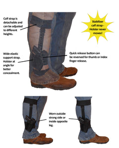 Universal Ankle Holster with Detachable Calf Strap