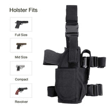 Load image into Gallery viewer, Tactical Drop Leg Holster Adjustable Gun Holster Thigh Pistol Holster with Magazine Pouches for Left/Right Handed Magazine Pouch