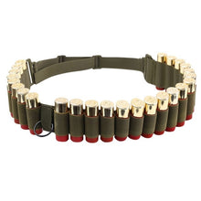 Load image into Gallery viewer, Tactical 25 Rounds Ammo Shell Holder Belt 12 Gauge Ammo Pouch Military Shotgun Cartridge Belt Waist Bullet Cartridges Holster
