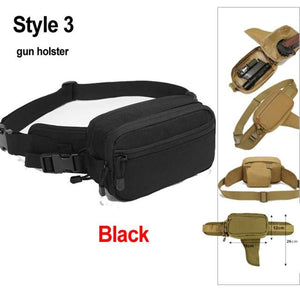 Outdoor Tactical Gun Waist Bag Holster Chest Military Combat Camping Sport Hunting Athletic Shoulder Sling Gun Holster Bag X261A
