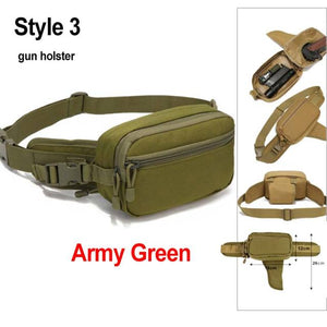Outdoor Tactical Gun Waist Bag Holster Chest Military Combat Camping Sport Hunting Athletic Shoulder Sling Gun Holster Bag X261A