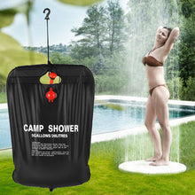 Load image into Gallery viewer, 20L / 5 Gallons Solar Energy Heated Camp Shower Bag Outdoor Camping Hiking PVC Water Bag