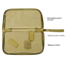 Load image into Gallery viewer, Tactical Pistol Carry Bag Portable Military Handgun Holster Pouch Durable Hand Gun Soft Case Portable Gun Magazine Pouch