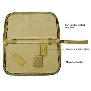 Tactical Pistol Carry Bag Portable Military Handgun Holster Pouch Durable Hand Gun Soft Case Portable Gun Magazine Pouch